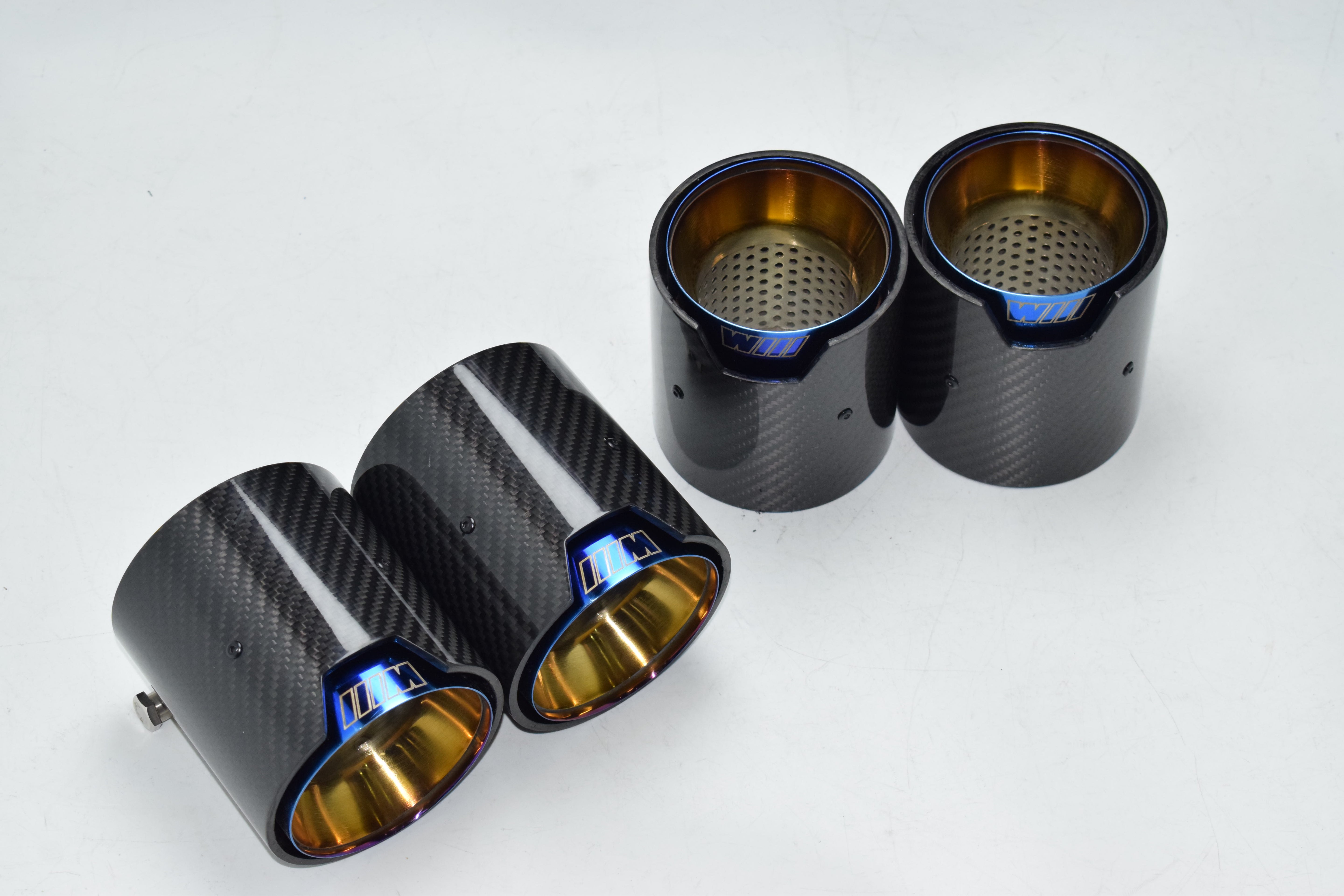 MP Style Carbon Fiber Quad Exhaust Tips - F80 M3 | F82 M4 | F87 M2