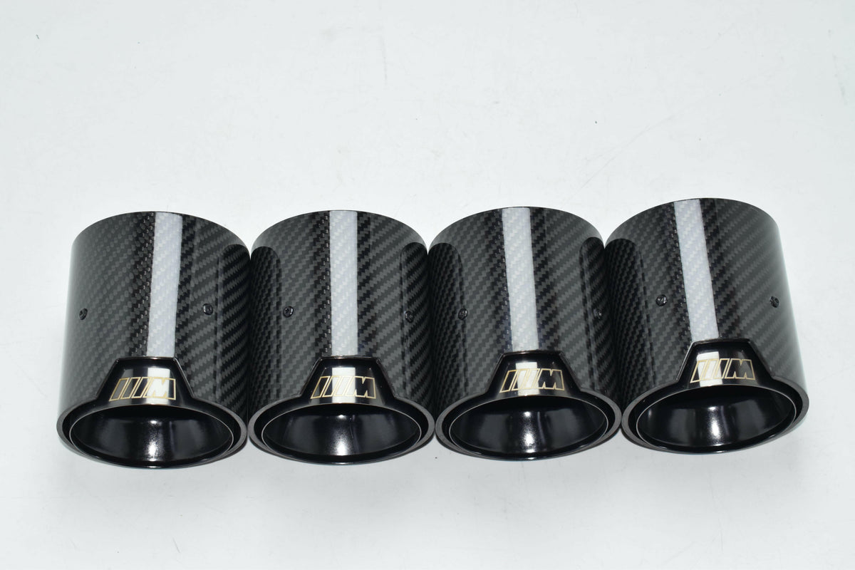 MP Style Carbon Fiber Quad Exhaust Tips - BMW F80 M3 | F82 M4 | F87 M2 ...