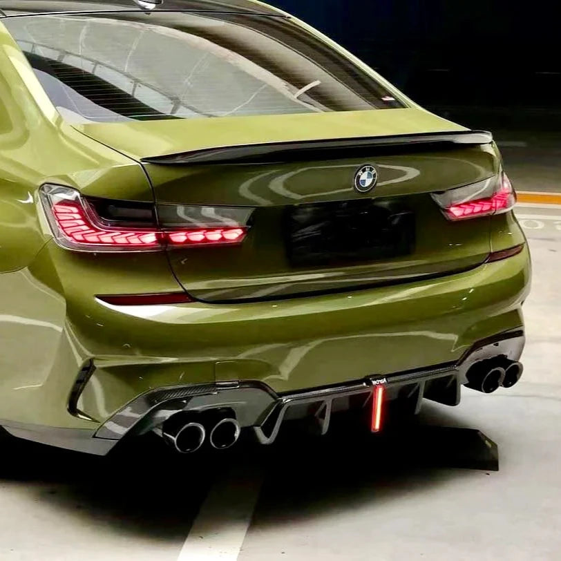 KB Style LED Carbon Fiber Diffuser And Splitters - G20 3 Series Pre-LCI - Euro Auto Design