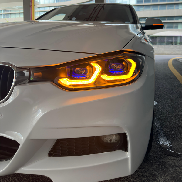 Switchback Dual-Color M Style Headlights – BMW F30 3 Series.
