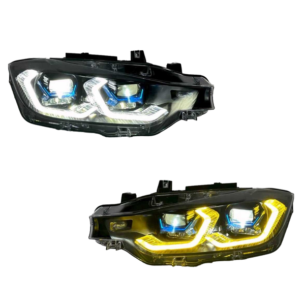 Switchback Dual Color X5 Style LED Headlights - BMW F30 3 SERIES