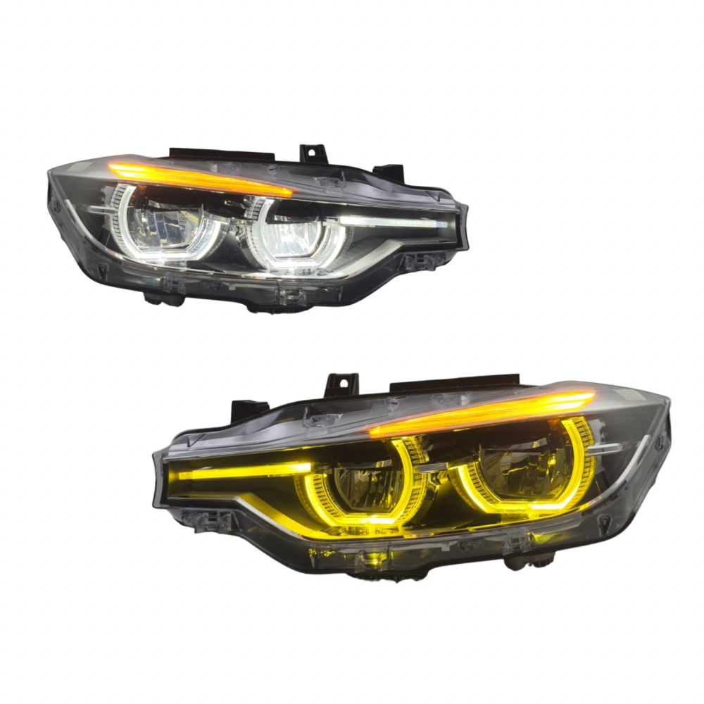 Switchback Dual-Color LCI LED Headlights – BMW F30 3 Series.