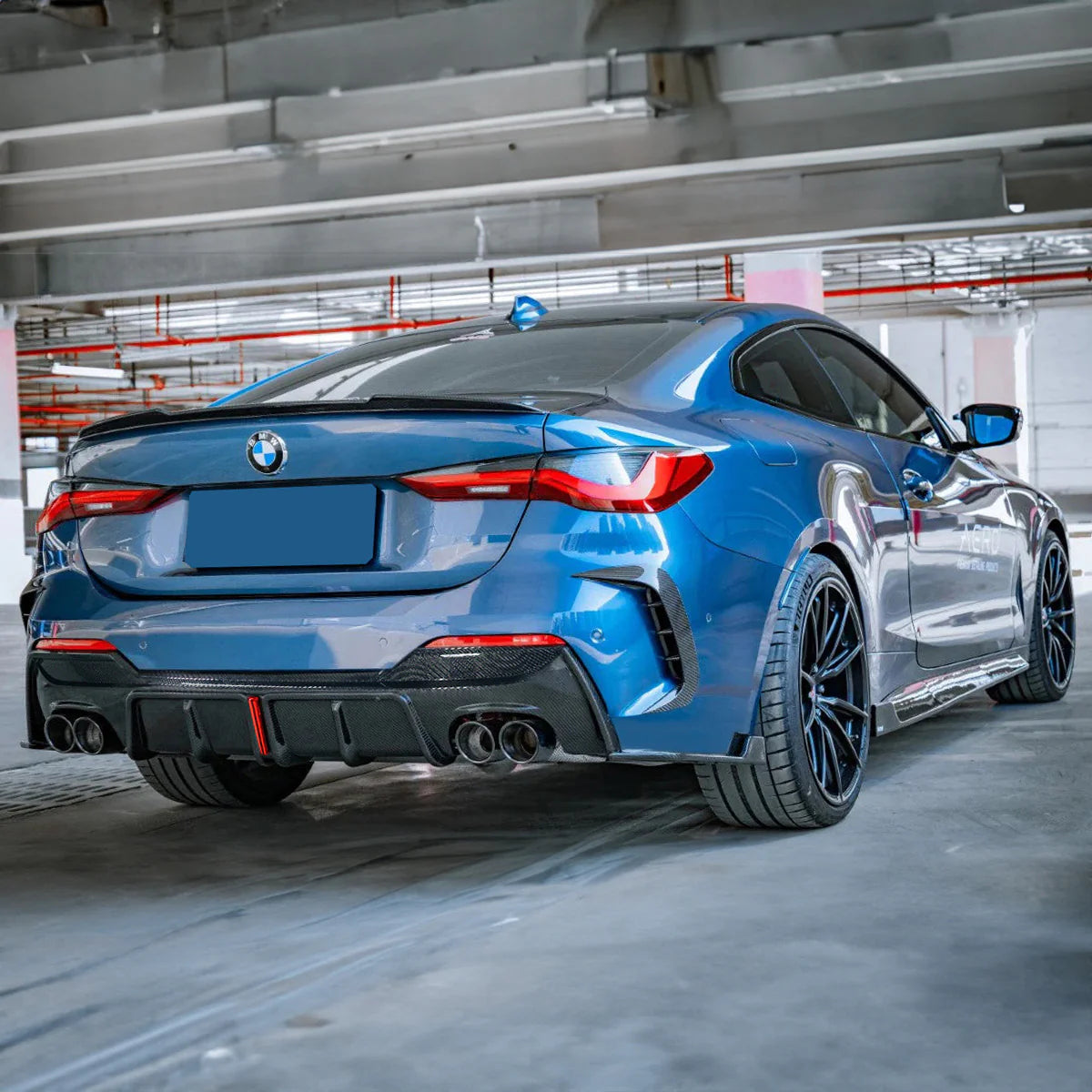 KB Style 2 In 1 Led Carbon Fiber Diffuser And Splitters - G22/G23 4 Se ...