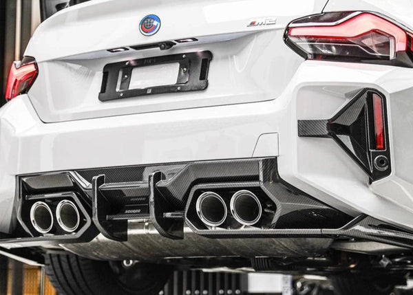 SQ Style 2 In 1 Carbon Fiber Diffuser And Splitters - BMW G87 M2