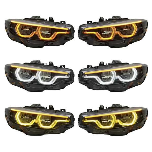 Tricolor LCI Style LED Headlights - BMW F80 M3, F82/F83 M4 & F32/F33/F36 4 SERIES