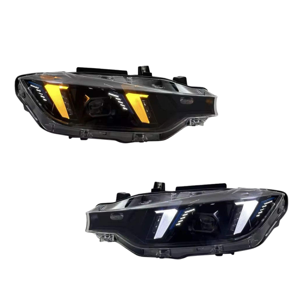 Switchback Dual Color Snake Eyes V1 Style LED Headlights - BMW F30 3 Series