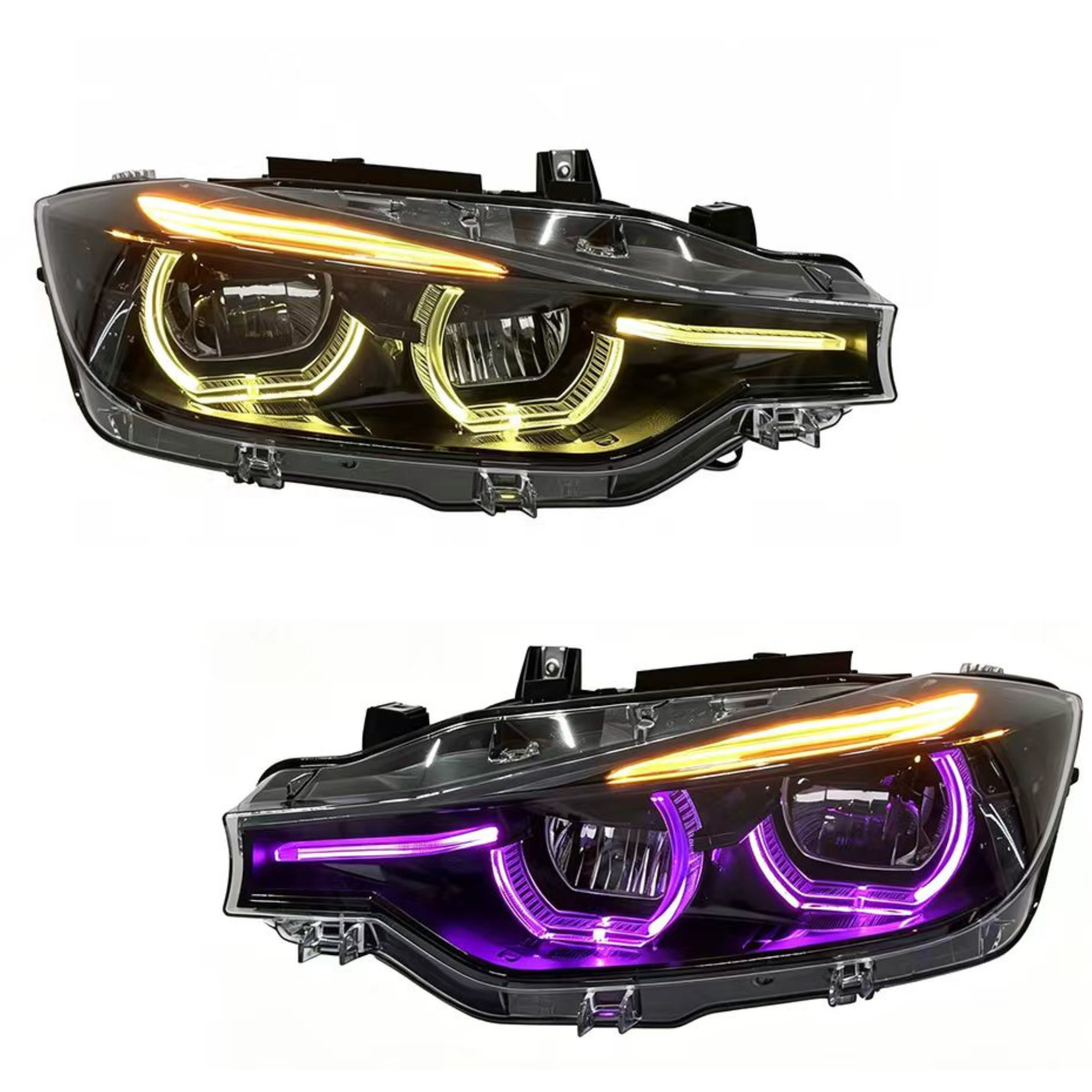 Multi-Color RGB LCI Style LED Headlights - BMW F30 3 Series