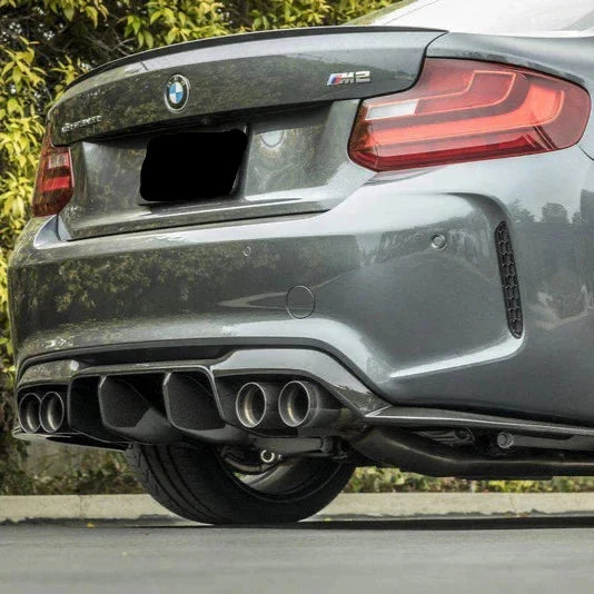 V Style Carbon Fiber Diffuser And Splitters - F87 M2 - Euro Auto Design