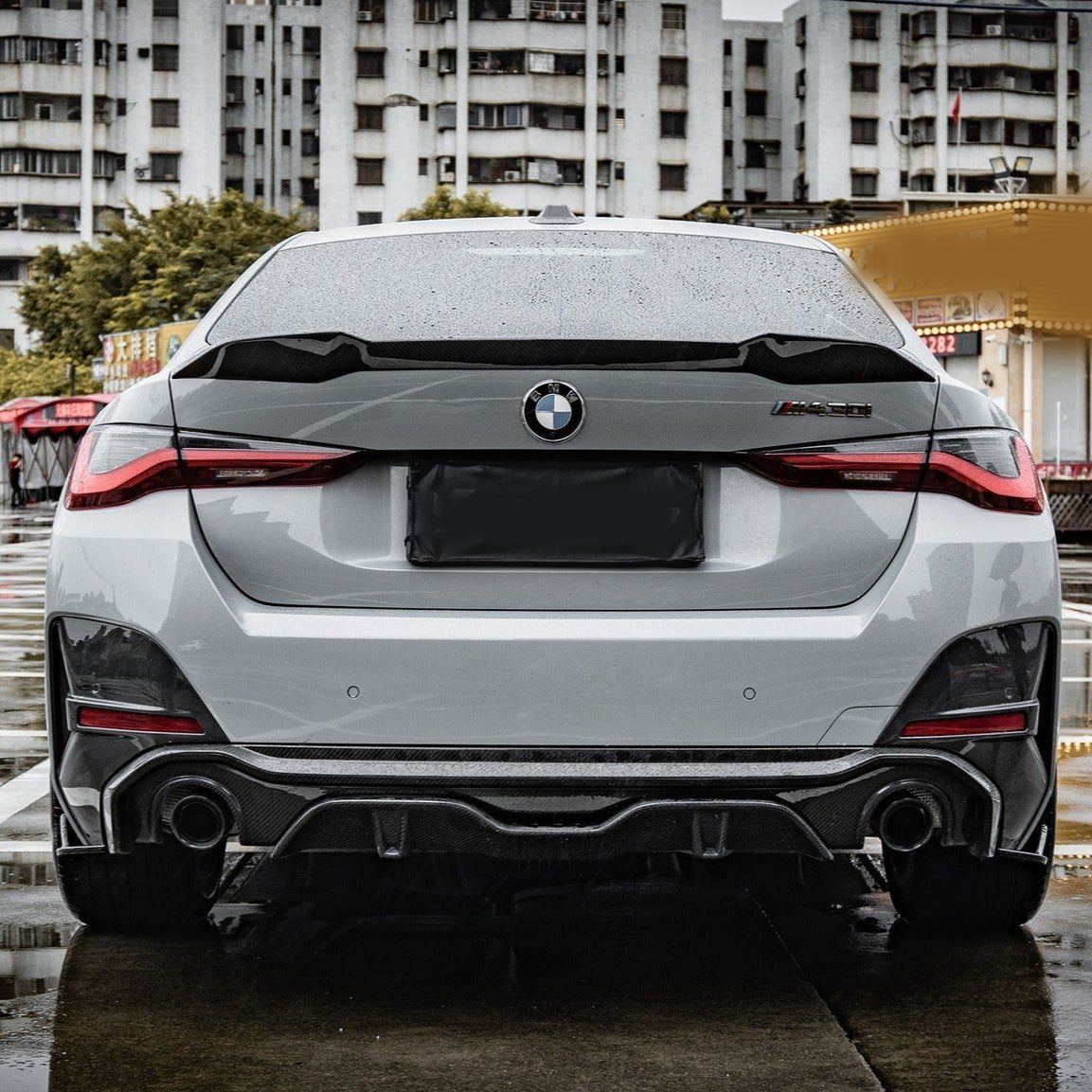 SQ Style Carbon Fiber Diffuser And Splitters - G26 4 Series Gran Coupe - Euro Auto Design