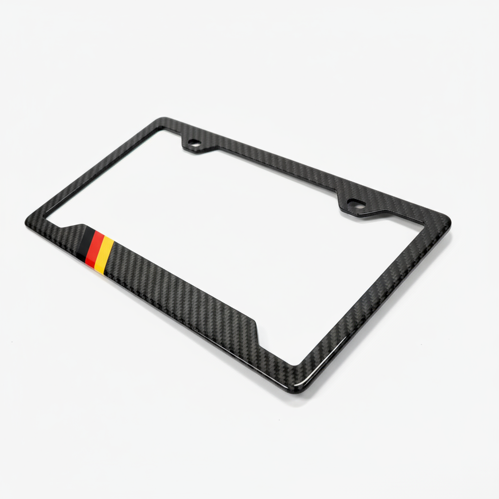 German Style Carbon Fiber License Plate Cover
