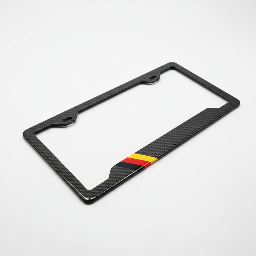 German Style Carbon Fiber License Plate Cover