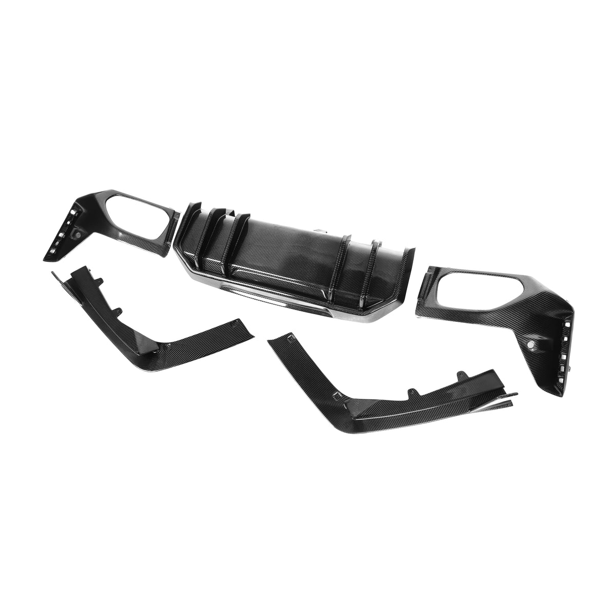 FD Style Carbon Fiber Diffuser and Splitters - BMW G20 3 Series LCI