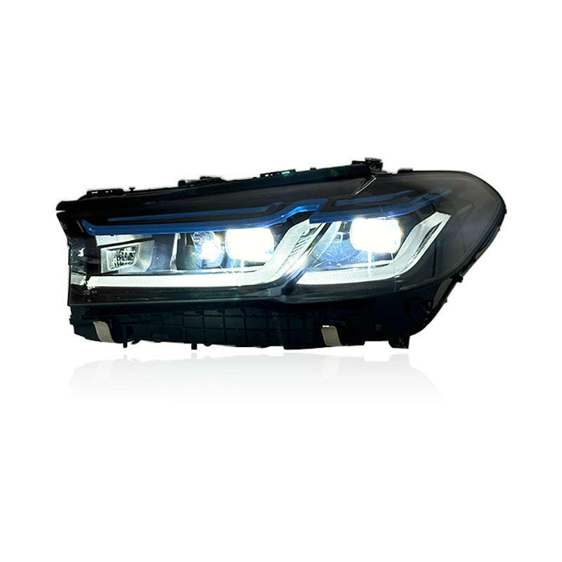 Car headlight on a white background