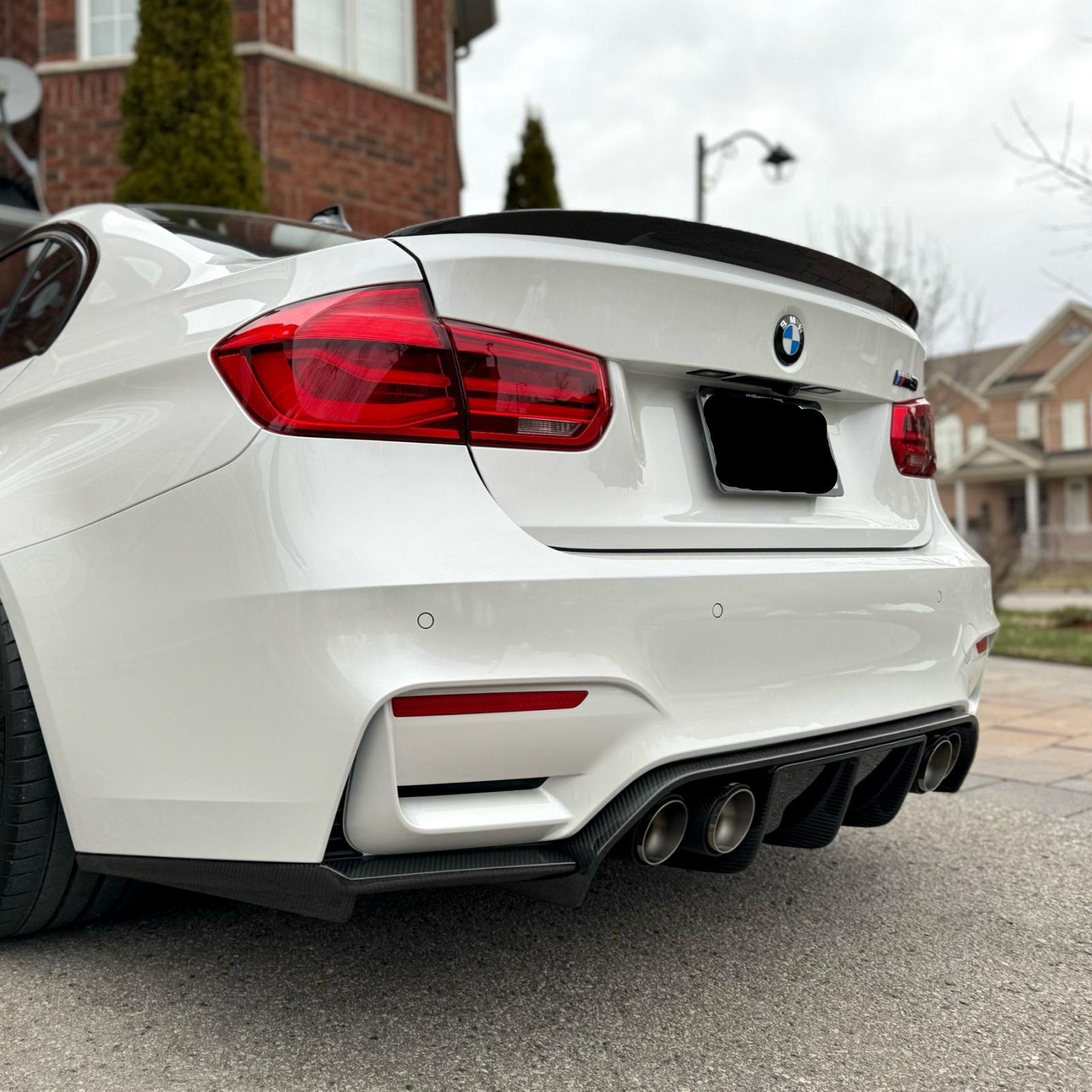 2 In 1 V STYLE Carbon Fiber Diffuser And Splitters - F80 M3 | F82/F83 M4 - Euro Auto Design