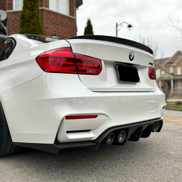 2 In 1 V STYLE Carbon Fiber Diffuser And Splitters - BMW F80 M3 | F82/F83 M4