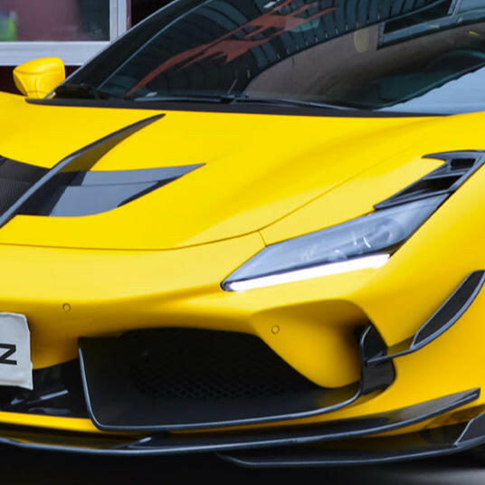Paktechz Front Air Vents Carbon Fiber Cover - Ferrari F8 Tributo.