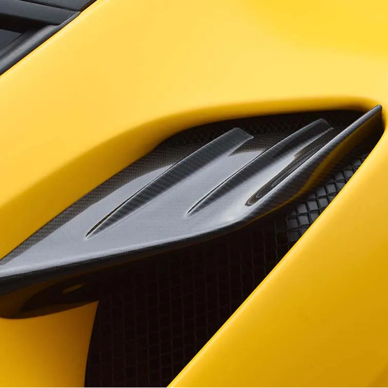 Paktechz Carbon Fiber Rear Fender Side Vent Trim - Ferrari F8 Tributo.
