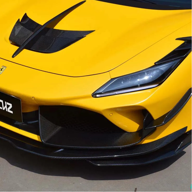 Paktechz Carbon Fiber Front Bumper Splitters - Ferrari F8 Tributo.