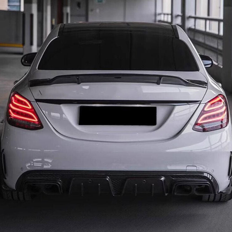 R Style Carbon Fiber Spoiler - W205 AMG C63 Sedan - Euro Auto Design