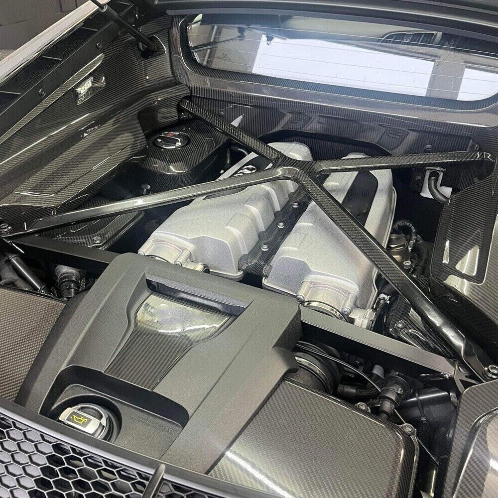 Carbon Fiber Engine Bay Panel Set - Audi R8 (2019-2024) - Euro Auto Design