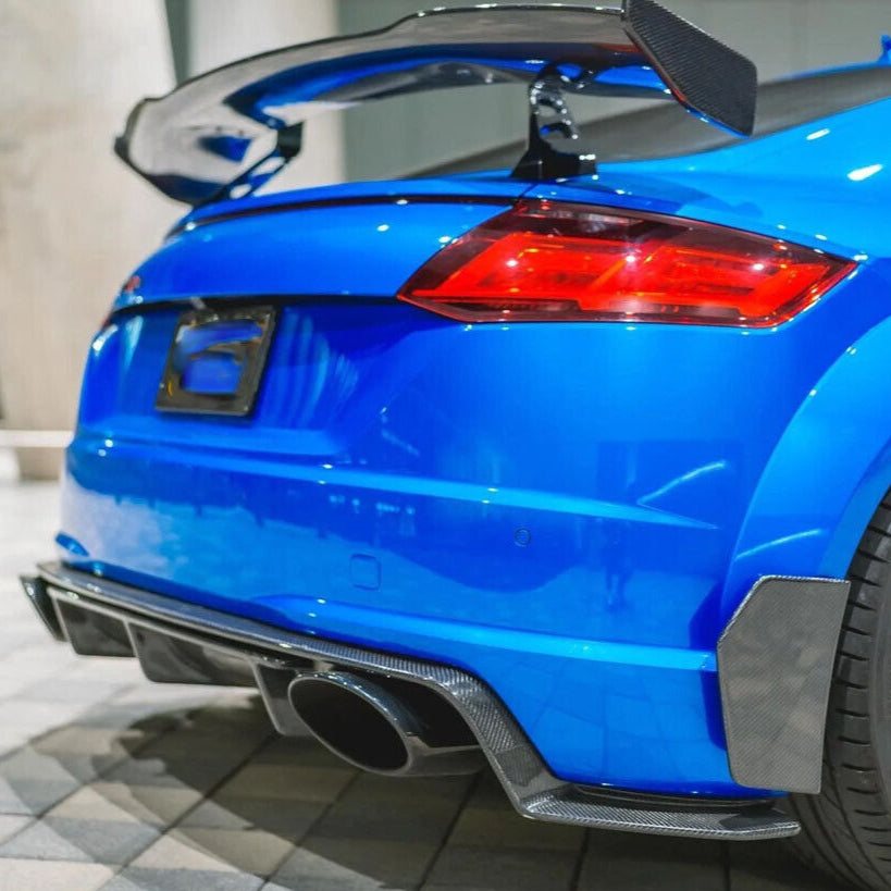 Performance Style Carbon Fiber Rear Diffuser Canards - Audi TTRS (2016-2019) - Euro Auto Design