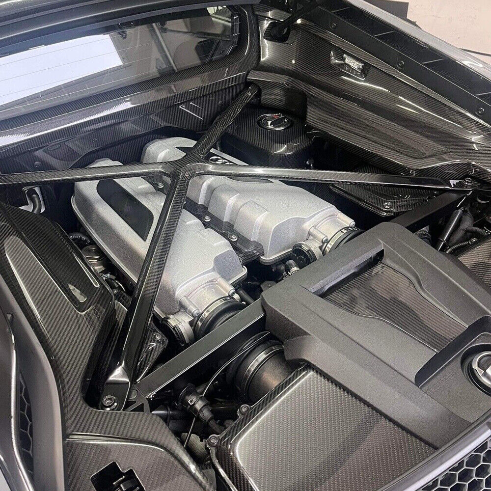 Carbon Fiber Engine Bay Panel Set - Audi R8 (2019-2024) - Euro Auto Design