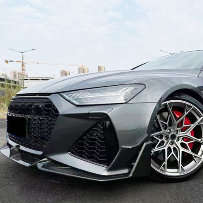 Euro Auto Style V2 Carbon Fiber Front Lip - Audi RS6/RS7 C8 - Euro Auto Design