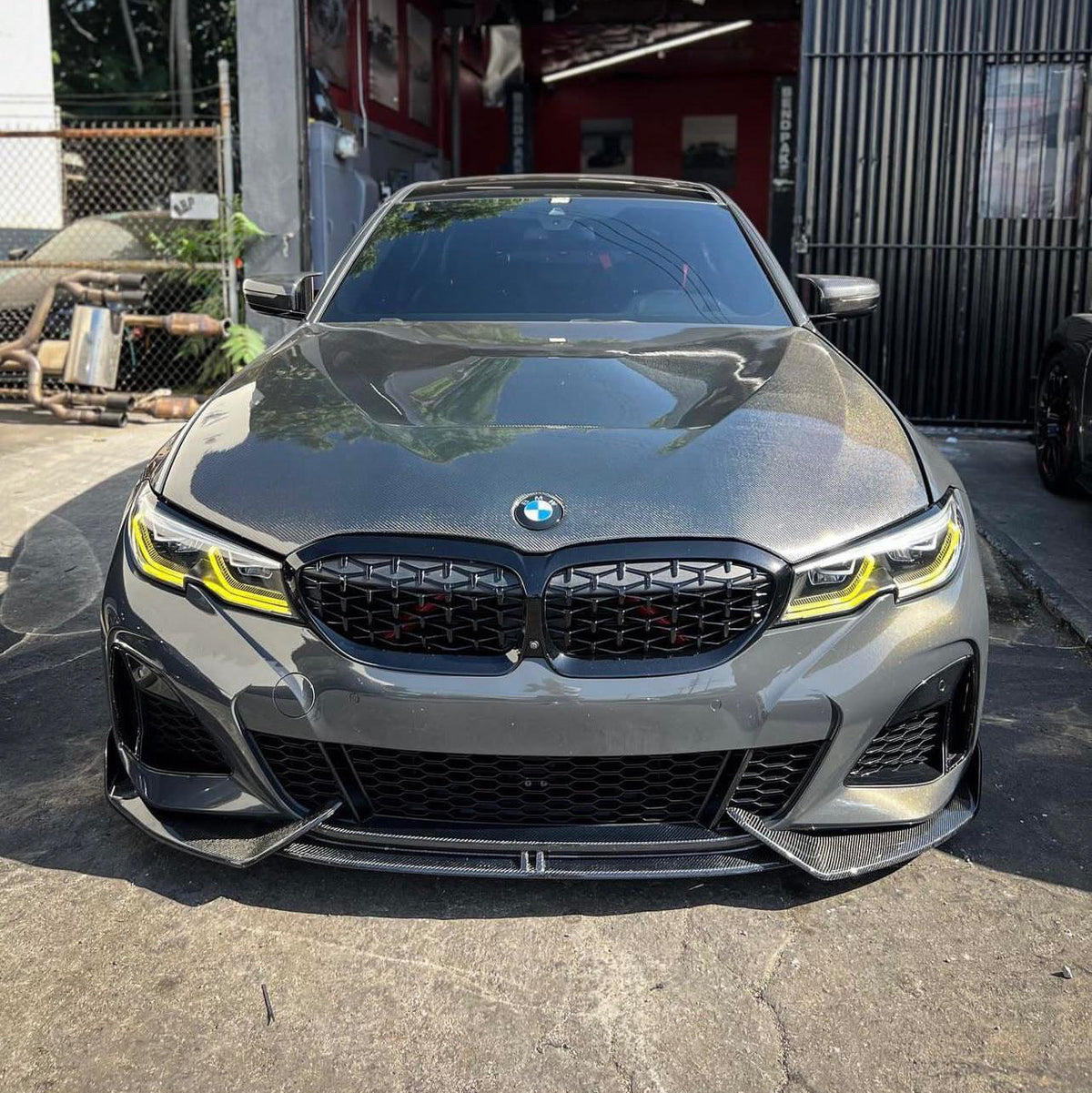 AD Style Carbon Fiber Front Lip - BMW G20 3 Series Pre-LCI